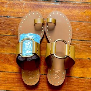 Never used new Tory Burch sandals in box